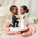 Camille & André custom wedding cake topper