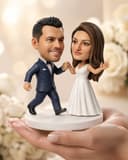 Sarah & Marcus custom wedding cake topper